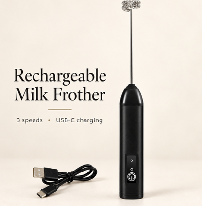 3-Speed Rechargeable Milk Frother & Mini Whisk.