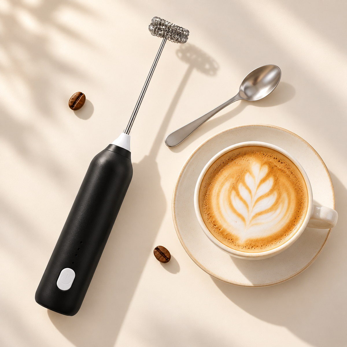 3-Speed Rechargeable Milk Frother & Mini Whisk.