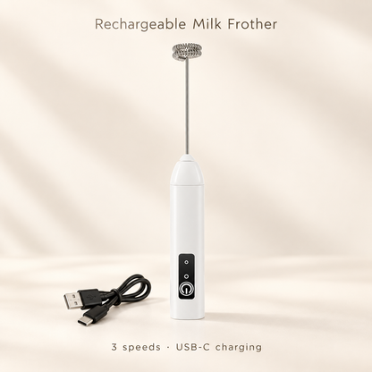 3-Speed Rechargeable Milk Frother & Mini Whisk.