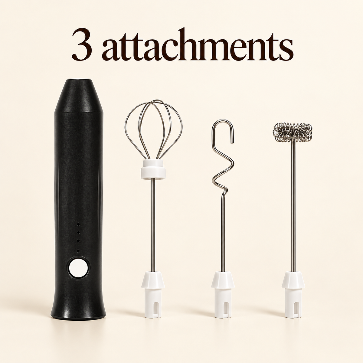 3-Speed Rechargeable Milk Frother & Mini Whisk.
